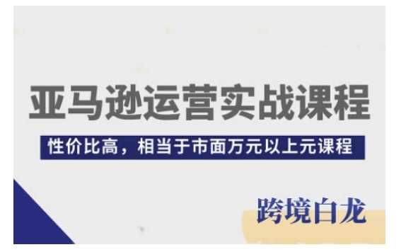 亚马逊运营实战课程，亚马逊从入门到精通，性价比高，相当于市面万元以上元课程-万利网