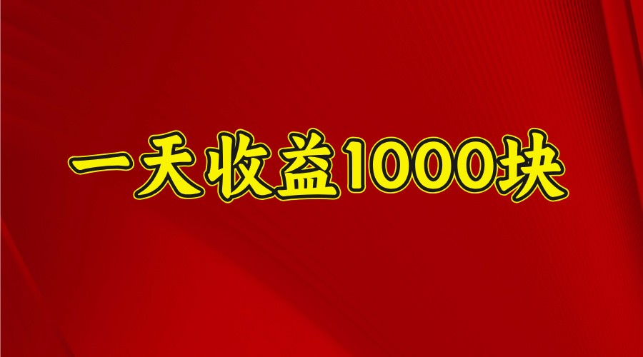 一天收益1000块，2025全网首发-万利网