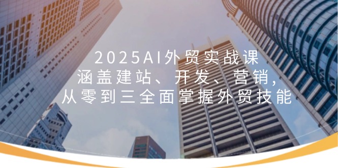 2025AI外贸实战课：涵盖建站、开发、营销, 从零到三全面掌握外贸技能-万利网