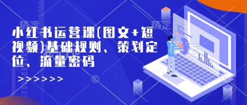 小红书运营课(图文+短视频)基础规则、策划定位、流量密码-万利网