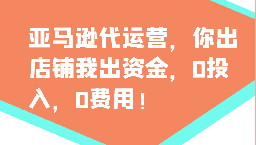 亚马逊代运营，你出店铺我出资金，0投入，0费用，无责任每天300分红，赢亏我承担-万利网