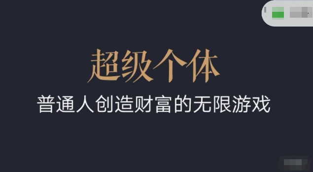 超级个体2024-2025翻盘指南，普通人创造财富的无限游戏-万利网