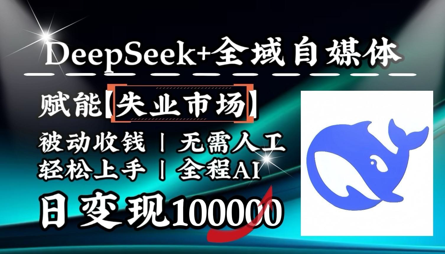 降维打击，DeepSeek+失业市场，全自动操作，结合人人刚需，单月利润轻松破100000＋-万利网