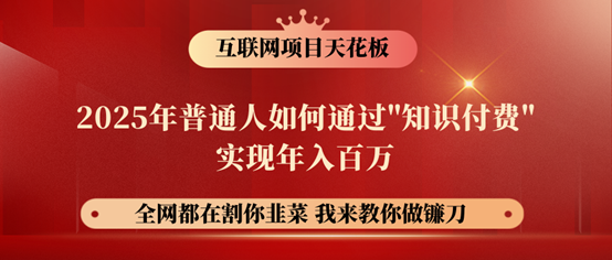 镰刀训练营超级IP合伙人，25年普通人如何通过“知识付费”年入百万！-万利网