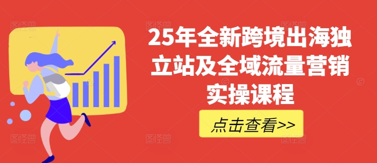25年全新跨境出海独立站及全域流量营销实操课程，跨境电商独立站TIKTOK全域营销普货特货玩法大全-万利网
