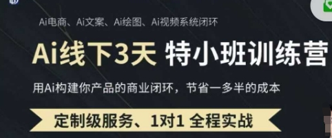 AI实操培训第20-21期线下，0基础保姆级教程，3月最新整理，企业获客、降本增效、打造超级个体-万利网
