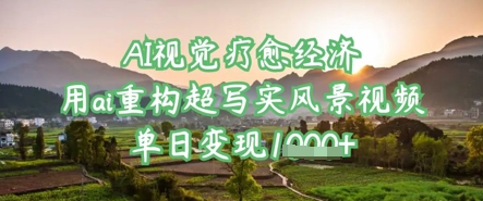 AI视觉疗愈经济：用ai重构超写实风景视频，单日变现多张-万利网