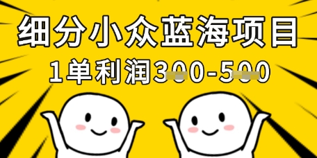 细分小众蓝海项目，一单利润3张，每月收入稳定过1w+-万利网