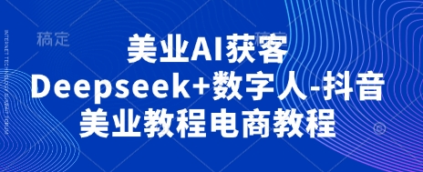 美业AI获客Deepseek+数字人-抖音美业教程电商教程-万利网