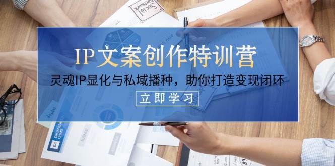 IP文案创作特训营，灵魂IP显化与私域播种，助你打造变现闭环(14节课)-万利网