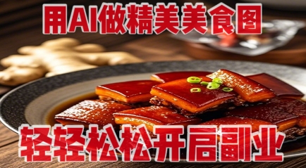 用AI做精美美食图，无需专业设备拍摄，轻轻松松开启副业-万利网