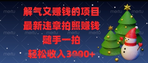 解气又挣钱的项目，最新违章拍照挣钱，随手一拍，轻松收入多张【揭秘】-万利网