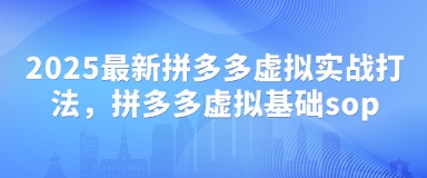 2025最新拼多多虚拟实战打法，拼多多虚拟基础sop-万利网