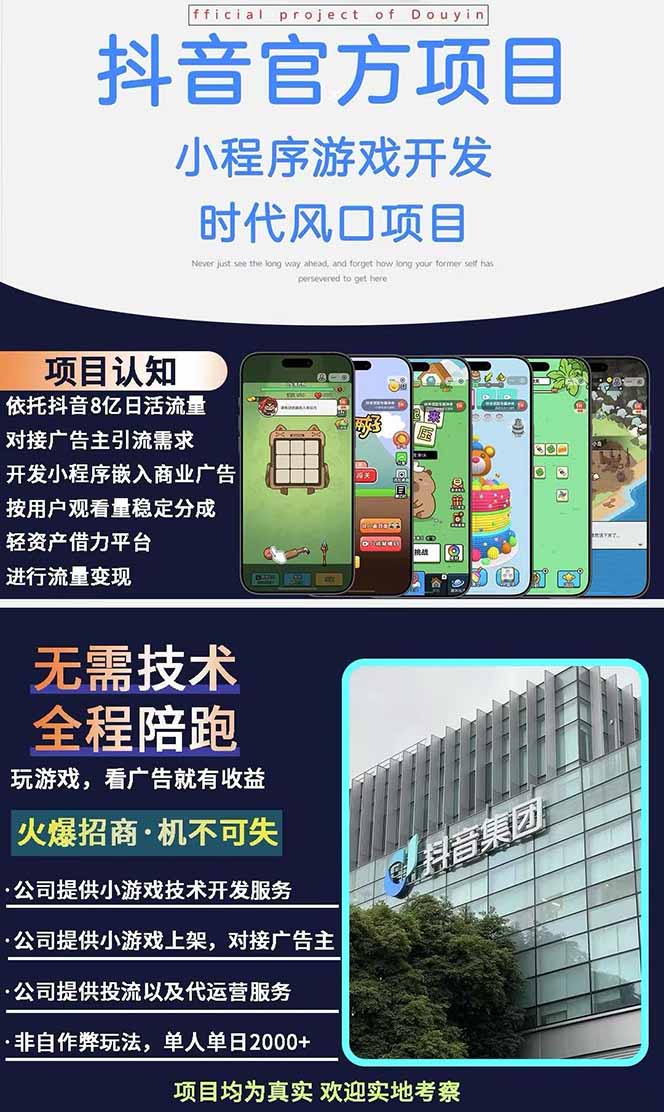 图片[1]-2025最热抖音官方项目 Ai时代风口项目小程序游戏开发 实测单个游戏日收…-万利网
