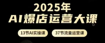 2025年AI爆店运营大课，13节AI实操课+37节流量运营课-万利网