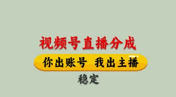 视频号直播分成，全程托管招募，单月轻松变现8k【揭秘】-万利网